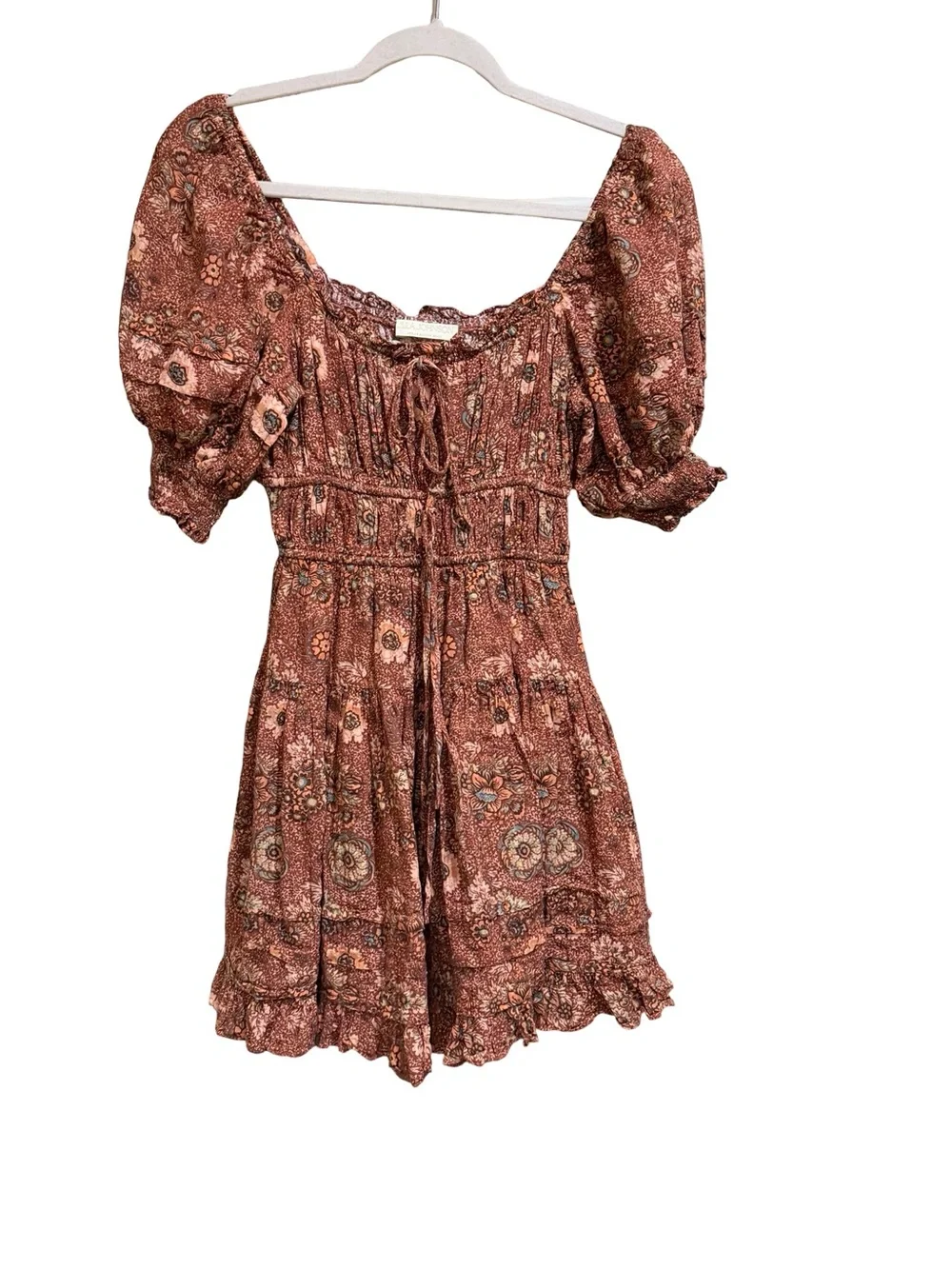 Ulla Johnson Juniper Dress Rosebud Floral Puff Sleeve Smocked Midi Dress Size 0 - Picture 13 of 13